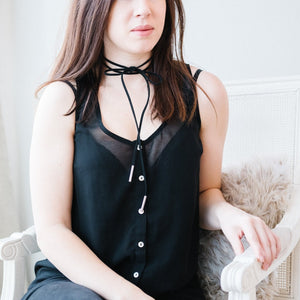 Black Strapped Top